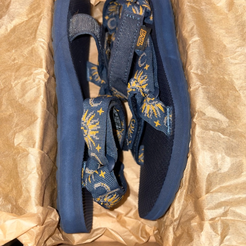 Teva Navy and Gold Patterned Sandals